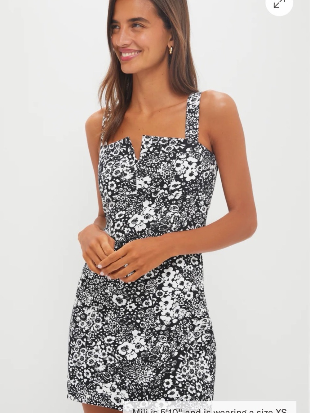 NWT Tuckernuck Hyacinth House
Black & White Denim Floral Gaia Mini Dress